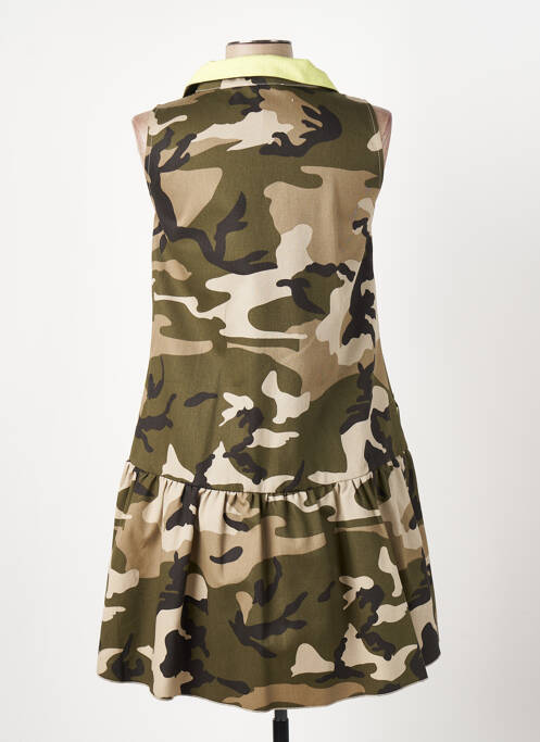 Robe courte sans manche sans manche vert TRICOT CHIC femme