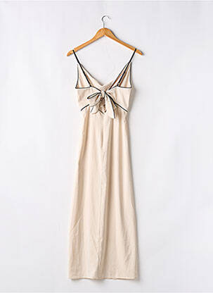 Robe longue coupe fluide fines bretelles beige IN THE STYLE femme