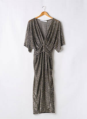 Robe longue manches courtes manches courtes argent IRO femme