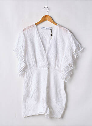 Robe courte manches courtes manches courtes blanc IRO femme