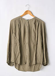 Chemisier coupe fluide manches longues vert ZARA femme