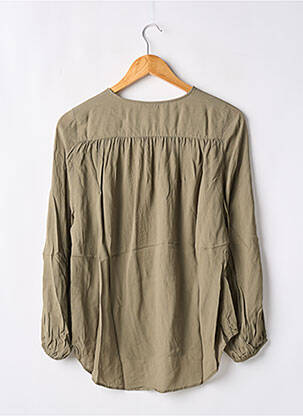 Chemisier coupe fluide manches longues vert ZARA femme