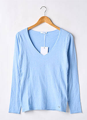 Pull coupe cintrée manches longues bleu LPB femme