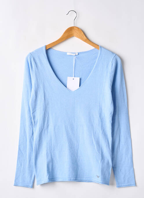 Pull coupe cintrée manches longues bleu LPB femme
