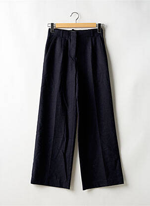 Pantalon droit fermeture zippée sous rabat boutonné noir VANESSA BRUNO femme