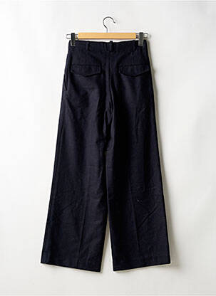Pantalon droit fermeture zippée sous rabat boutonné noir VANESSA BRUNO femme