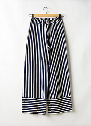 Pantalon large taille élastique bleu SANS MARQUE femme