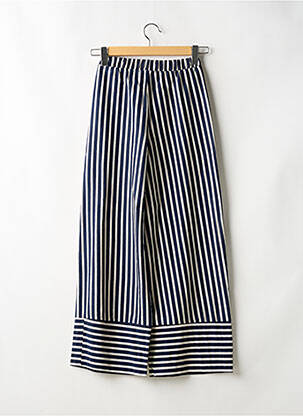 Pantalon large taille élastique bleu SANS MARQUE femme