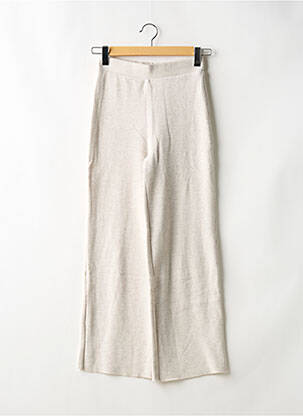 Pantalon droit taille élastique beige ZARA femme