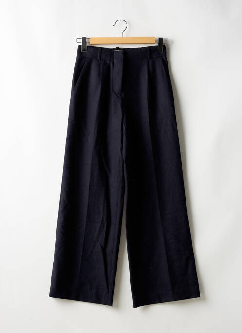 Pantalon droit fermeture zippée sous rabat boutonné noir VANESSA BRUNO femme
