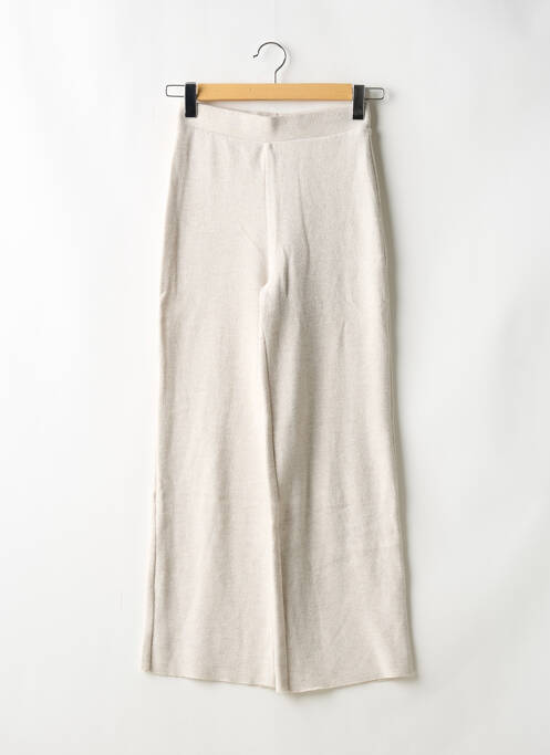 Pantalon droit taille élastique beige ZARA femme