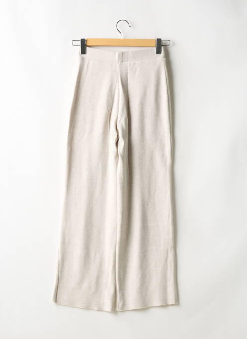Pantalon droit taille élastique beige ZARA femme