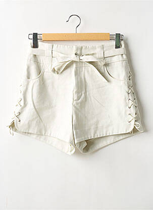 Short fermeture zippée sous rabat avec crochet blanc IRO femme