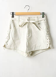 Short fermeture zippée sous rabat avec crochet blanc IRO femme