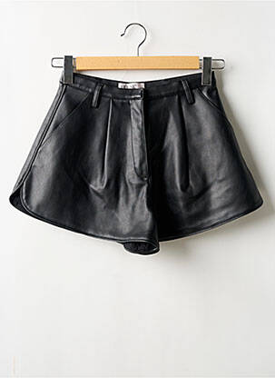 Short fermeture zippée sous rabat avec crochet noir HOUSE LONDON femme