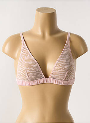 Soutien-gorge sans armature haut triangles rose SANS MARQUE femme