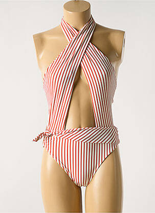 Maillot de bain 1 pièce imprimé fantaisie rouge FOR LOVE & LEMONS femme