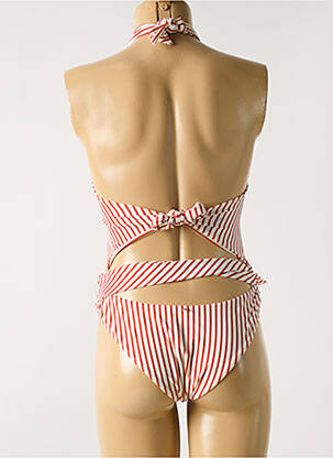 Maillot de bain 1 pièce imprimé fantaisie rouge FOR LOVE & LEMONS femme