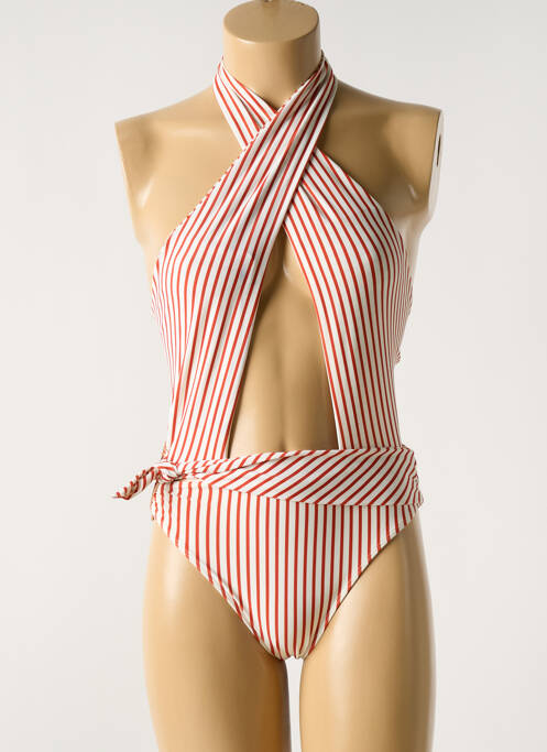 Maillot de bain 1 pièce imprimé fantaisie rouge FOR LOVE & LEMONS femme