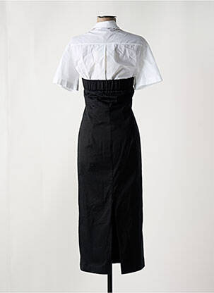 Robe mi-longue manches courtes manches courtes noir PHISIQUE DU ROLE femme