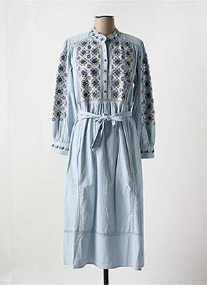 Robe longue manches longues manches longues bleu ANTIK BATIK femme