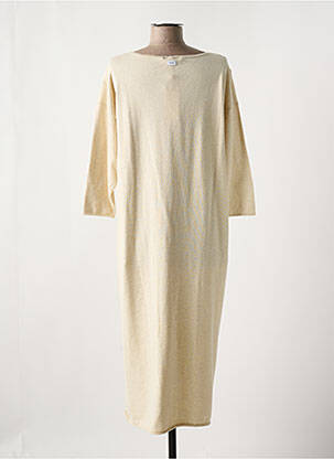 Robe pull tissage chiné manches 3/4 beige PENN & INK N.Y femme