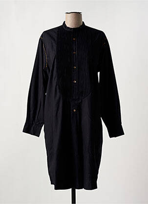 Robe mi-longue manches longues manches longues noir ANTIK BATIK femme