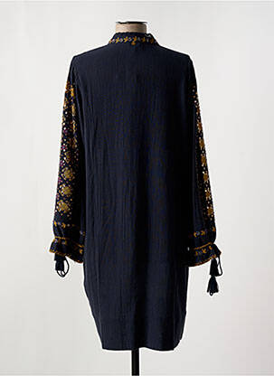 Robe mi-longue manches longues manches longues bleu ANTIK BATIK femme