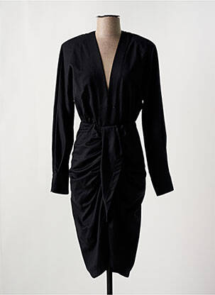 Robe mi-longue manches longues manches longues noir VALENTINE GAUTHIER femme