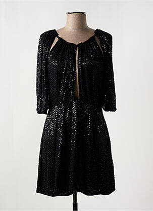 Robe courte manches 3/4 manches 3/4 noir ANTIK BATIK femme