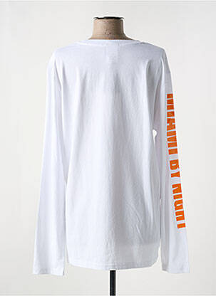 T-shirt manches longues manches longues blanc MODETROTTER femme