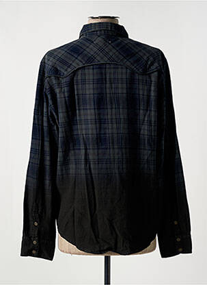 Chemisier coupe cintrée manches longues bleu FIVE femme