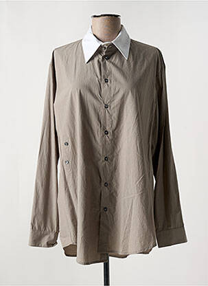 Chemisier tissage popeline manches longues gris PHISIQUE DU ROLE femme