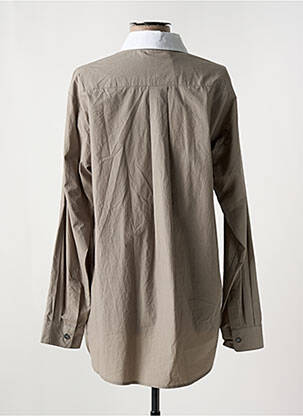 Chemisier tissage popeline manches longues gris PHISIQUE DU ROLE femme