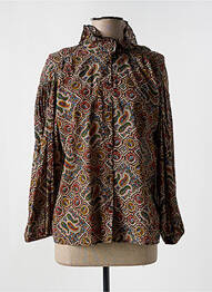 Chemisier imprimé fleurs manches longues noir ANTIK BATIK femme