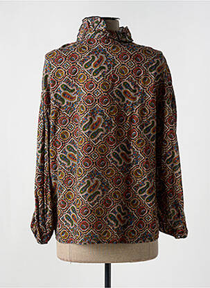 Chemisier imprimé fleurs manches longues noir ANTIK BATIK femme