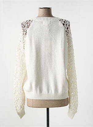 Pull stretch manches longues blanc LES TRICOTS DE LÉA femme
