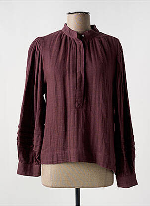 Blouse poignets boutonnés avec fente manches longues rouge ANTIK BATIK femme