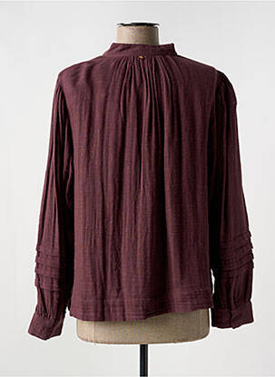 Blouse poignets boutonnés avec fente manches longues rouge ANTIK BATIK femme