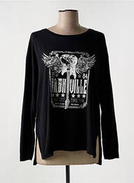 T-shirt manches longues manches longues noir FIVE femme