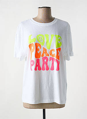 T-shirt coupe droite manches courtes blanc LIV BERGEN femme