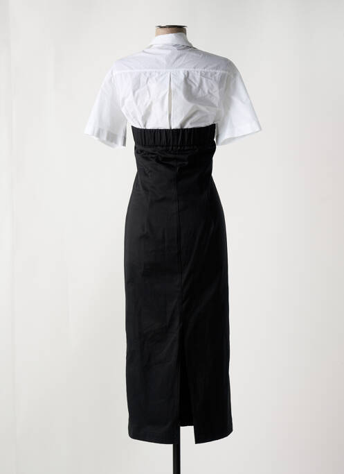 Robe mi-longue manches courtes manches courtes noir PHISIQUE DU ROLE femme