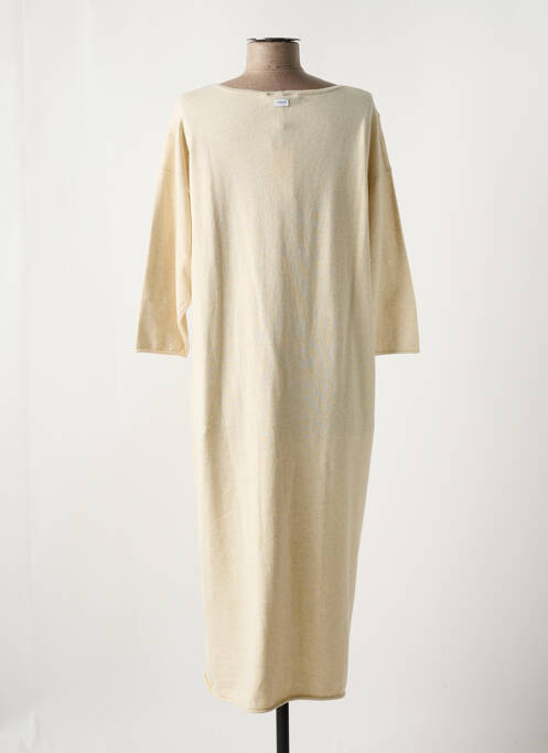 Robe pull tissage chiné manches 3/4 beige PENN & INK N.Y femme