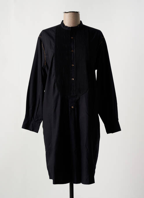Robe mi-longue manches longues manches longues noir ANTIK BATIK femme
