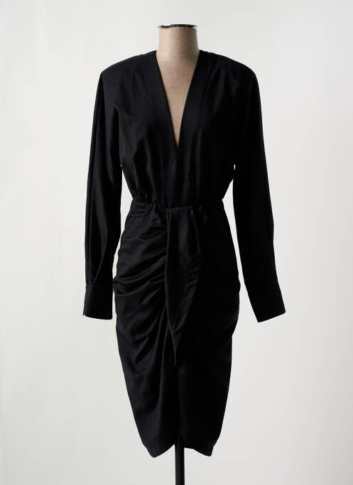 Robe mi-longue manches longues manches longues noir VALENTINE GAUTHIER femme