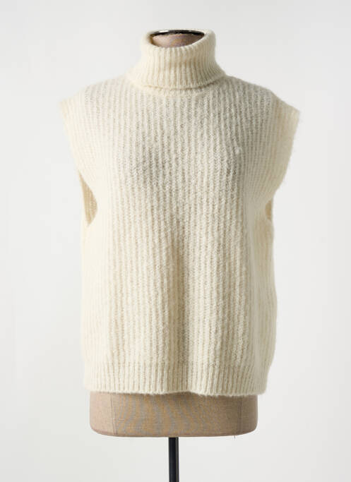 Pull col roulé beige CHARLIE JOE pour femme