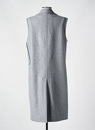 Manteau long coupe droite sans capuche gris BRERAS MILANO femme