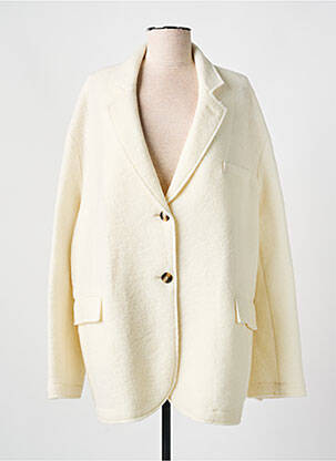 Veste casual col tailleur beige LIV BERGEN femme