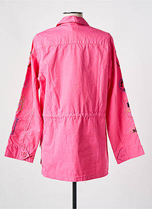 Veste casual coupe droite rose ME369 femme