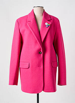 Manteau court fermeture boutonnée sur le devant sans capuche rose LIV BERGEN femme